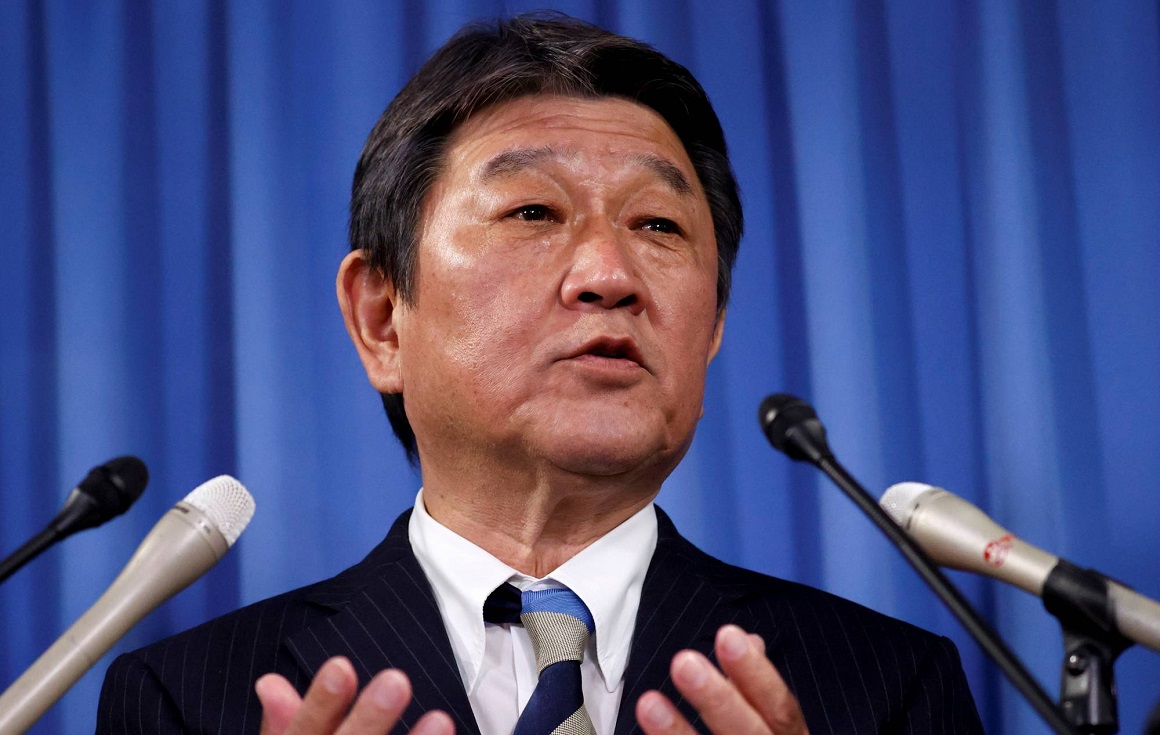 Japanese ruling party secretary general Toshimitsu Motegi